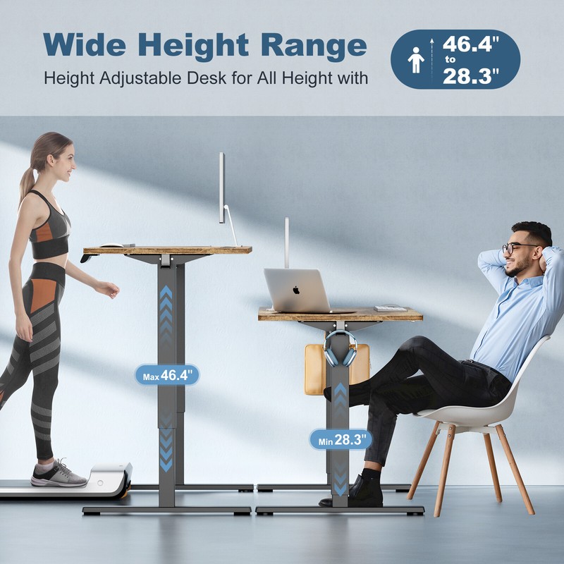 Height Adjustable Electric Standing Desk Computer Table - 40/48/55/63x24in Sizes gallery