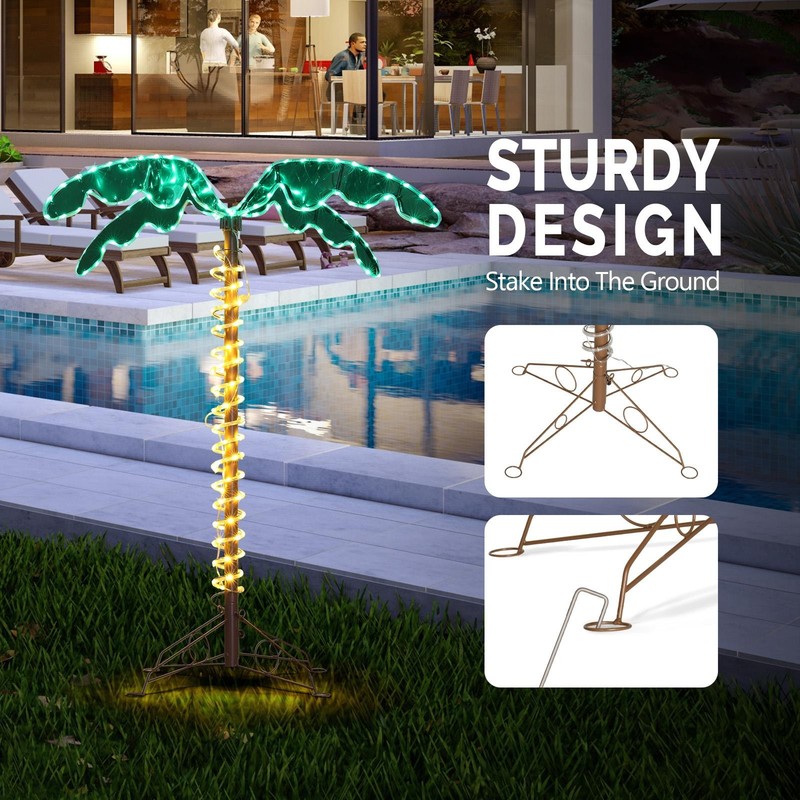 Artificial LED Lighted Coconut Tree for Pool Beach Yard Party Bar Decoration gallery