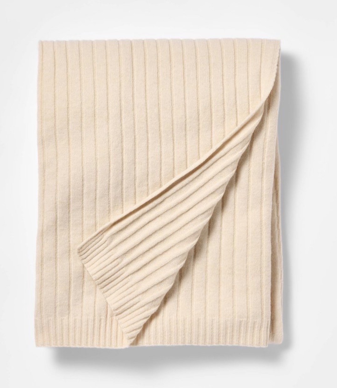 50”x60” Threshold Casual Mixed Rib throw blanket (Beige) NWT gallery
