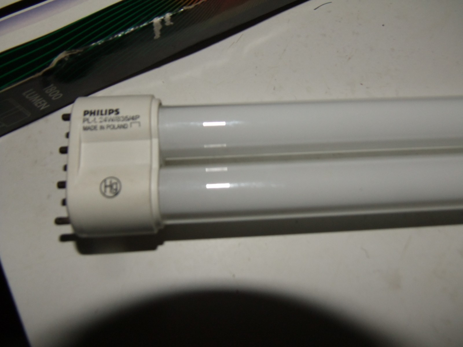 PHILIPS PL-L 24W/835/4p Fluorescent Light Bulb 1800 Lumen 2G11 3500k 5 bulbs gallery