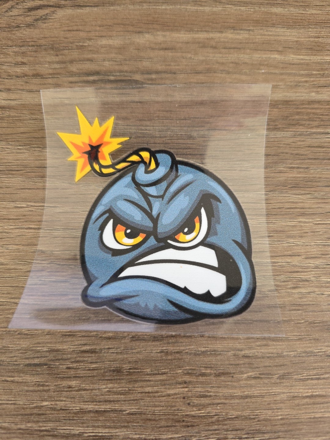 Custom UV DTF Ignited Angry Bomb Decal Sticker For Laptop, Books, Walls, Windows gallery