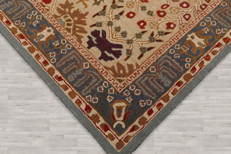 Multi Sizes Handmade Wool Arts & Craft Transitional Oriental Area Rug Beige gallery