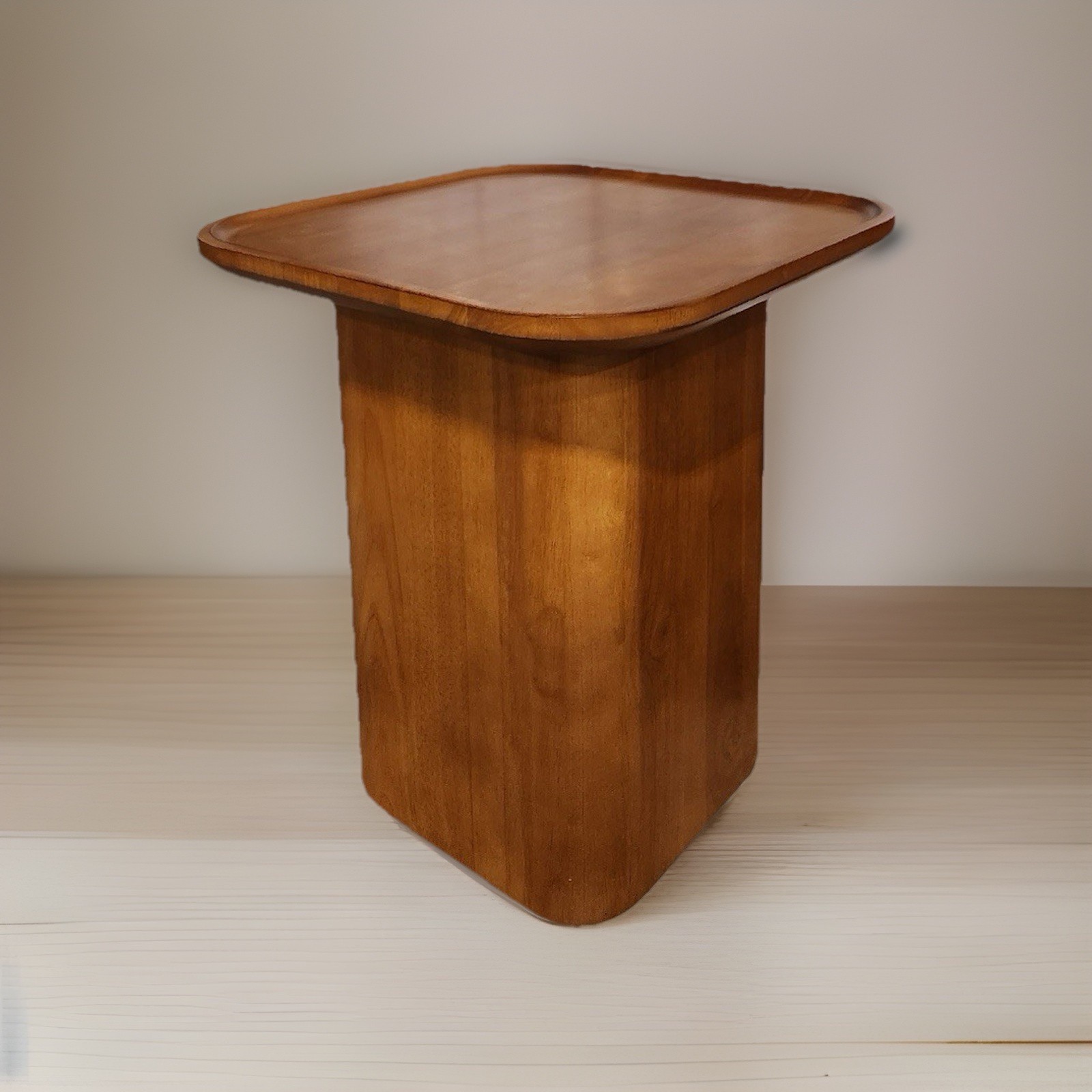 Thuma ~ Pedestal Side Table ~ Walnut Finish ~ New in Box gallery