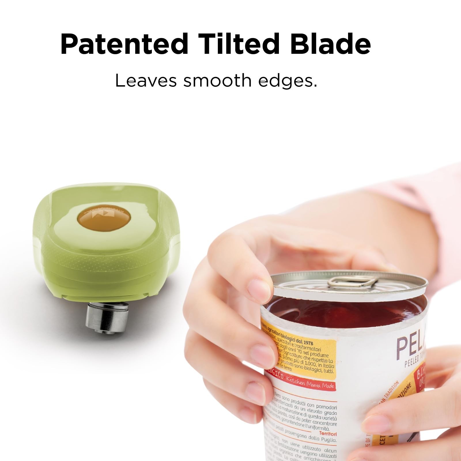 Kitchen Mama One Touch Electric Can Opener: Opens Cans with Standard, Avocado gallery