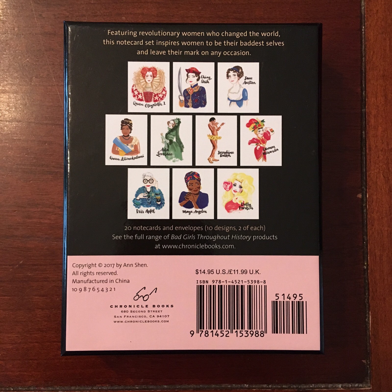 Bad Girls Throughout History Notecards Ann Shen -- 20 Card Set -- NEW gallery