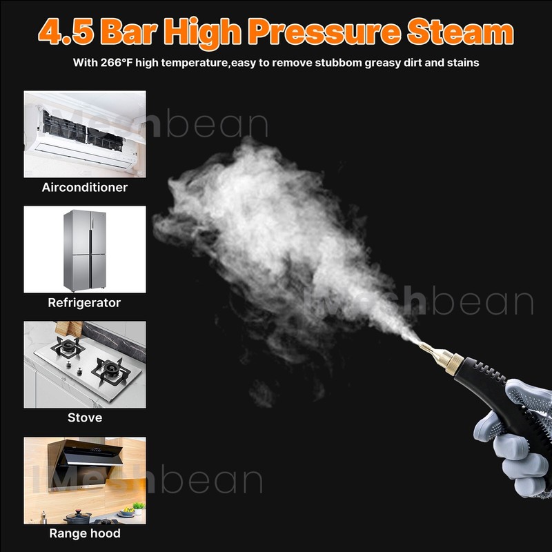 2500W Tankless High Temp Pressurized Steam Cleaner Machine Kitchen Car Handheld gallery