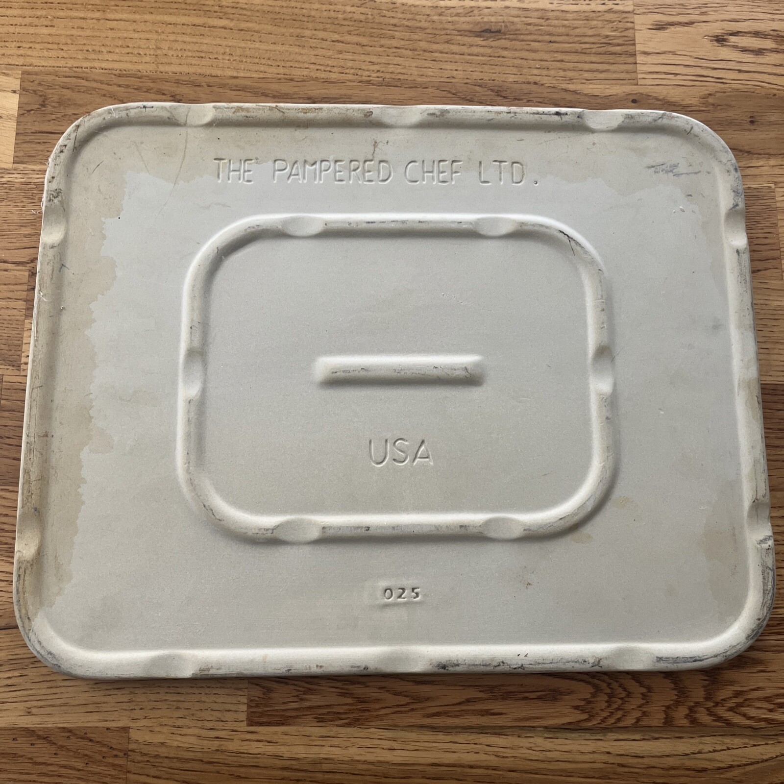 PAMPERED CHEF 12 x 15 Stoneware Rectangular Baking Stone Pizza Cookie 028 gallery