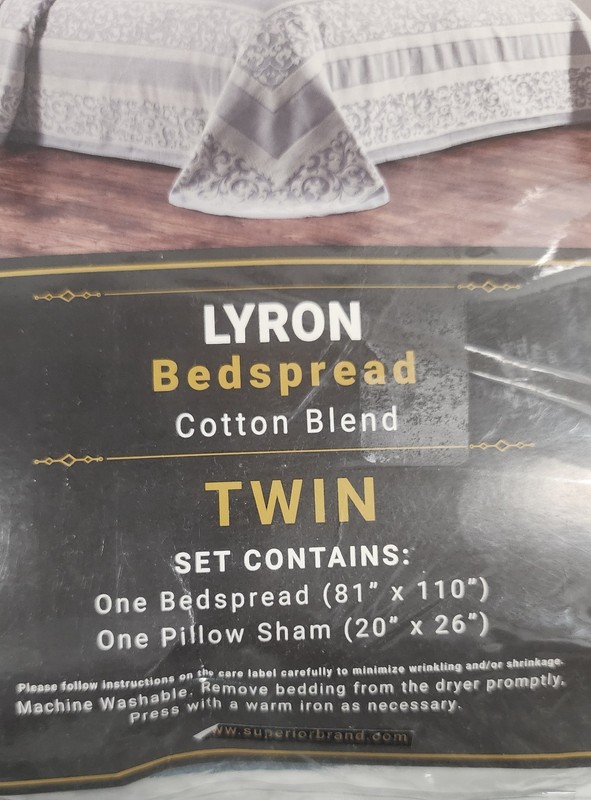 Cotton Blend Bedspread Set 2 Piece Jacquard Vintage Floral Cerulean Blue Twin gallery