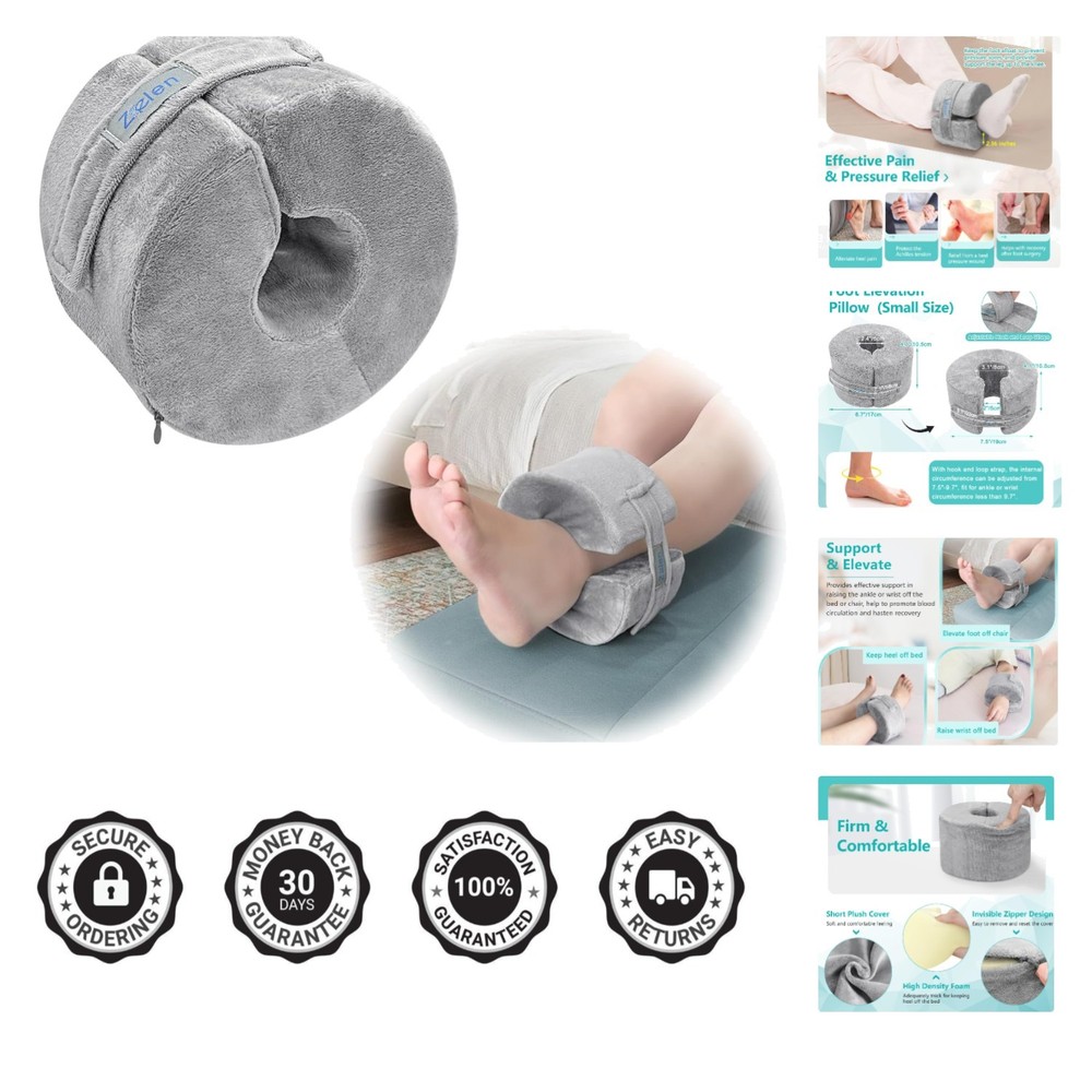Adjustable Foot Support Pillow for Bed & Chair - Firm Foam for Surgery Recovery