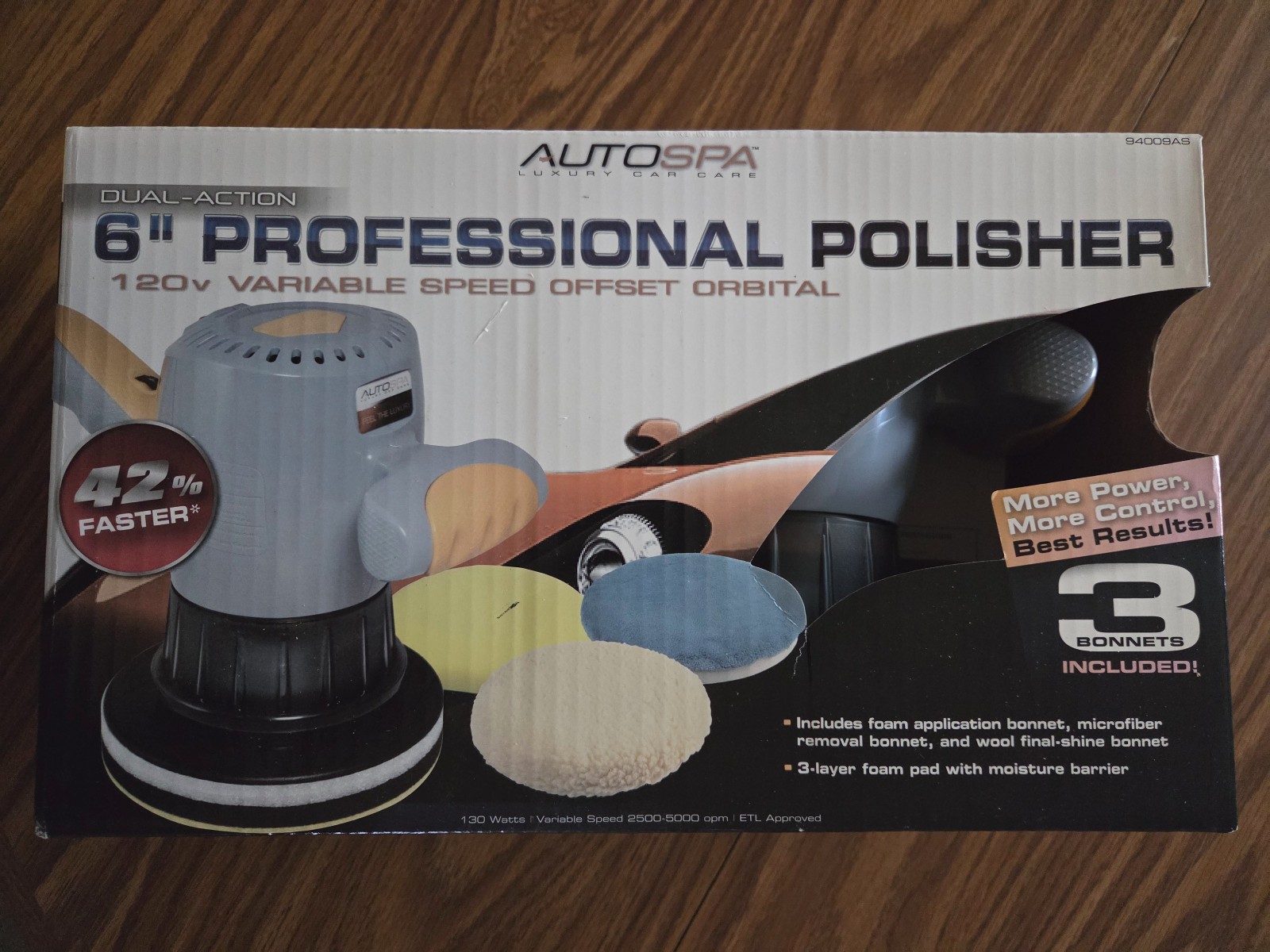 AUTO-SPA 6" Professional Dual-Action Orbital Polisher 120V Variable Speed Offset gallery