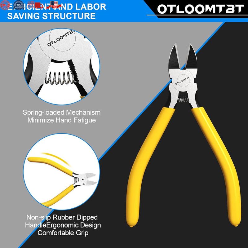 2PCS Wire Cutters Side cutter Cable 6/5" Heavy Duty Cutting pliers Carbide steel gallery