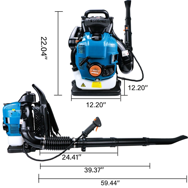 2 Stroke/4 Stroke Backpack Leaf Blower Gas Powered Snow Blower 75.6CC 706CFM gallery