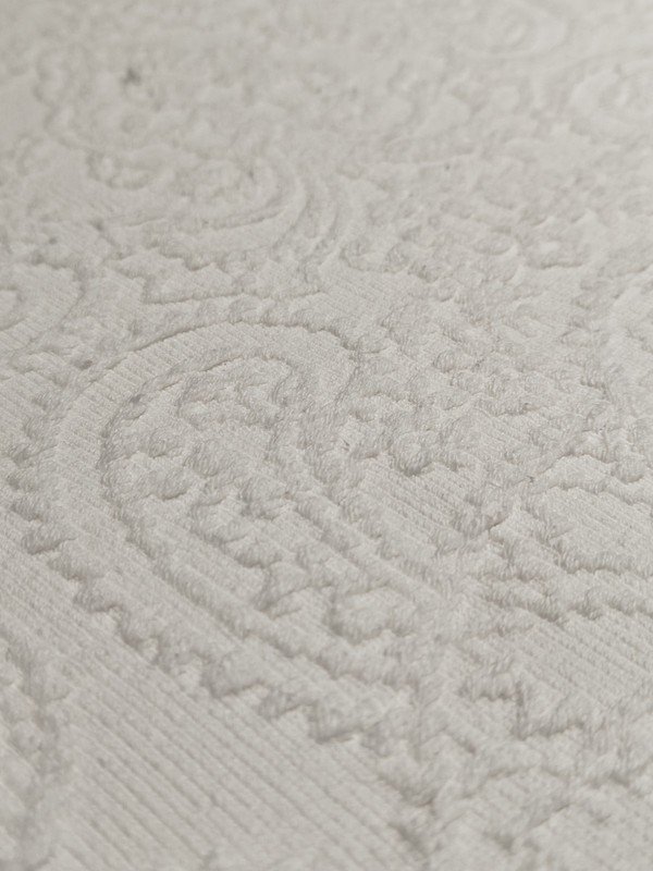 PIU BELLE Cotton Matelasse Bedspread Queen Coverlet White Ruffle Paisley Shabby gallery