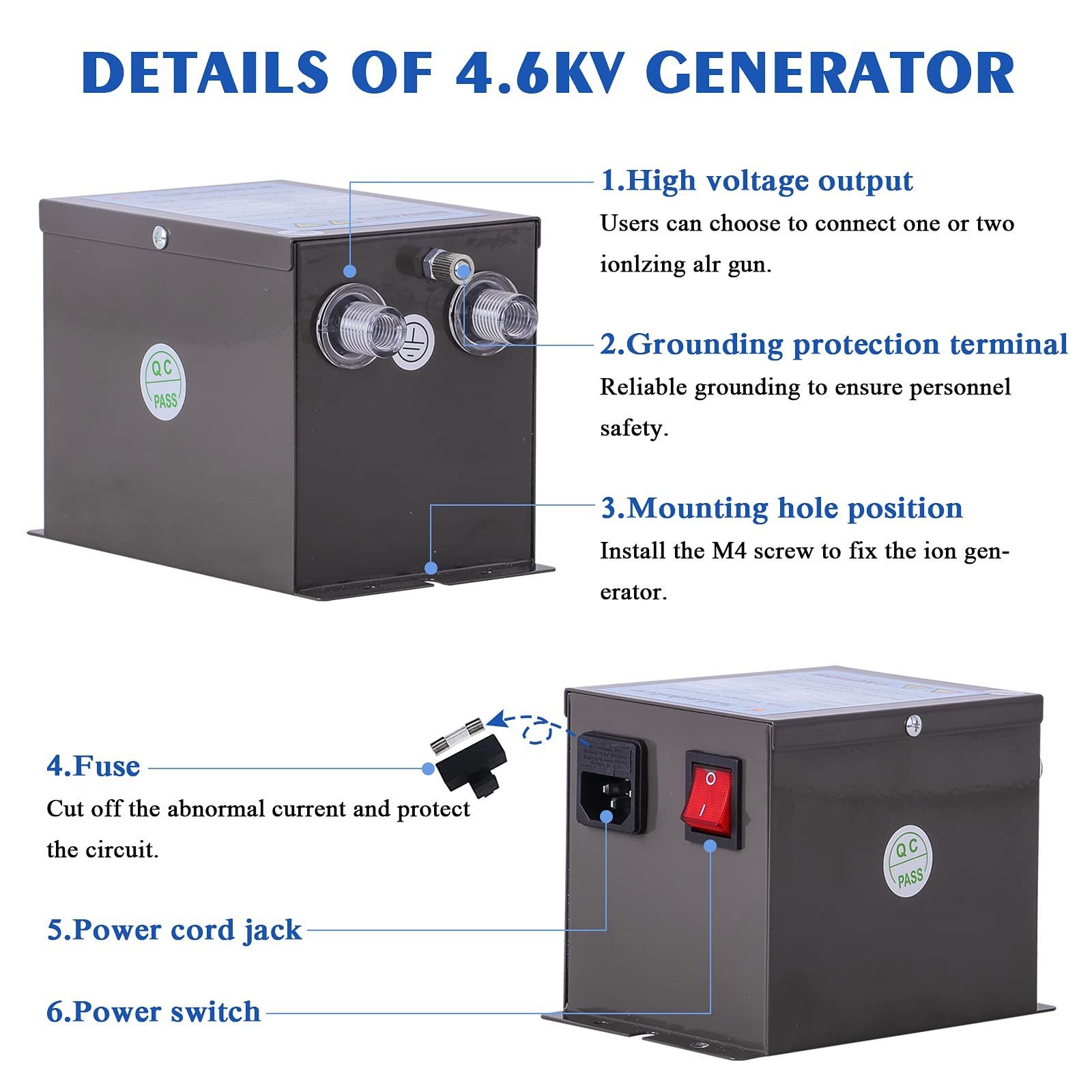 Anti Static Guns 4.6KV Ionizing Air Guns for Industrial Electrostatic Elimina... gallery