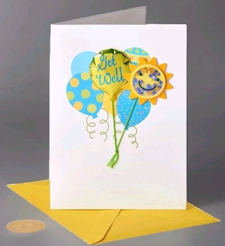 Papyrus Get Well Soon Card 3D Balloons 🎈 gallery