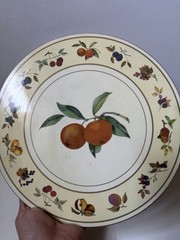 Royal Worcester Evesham Vale Cork Backed Trivet Fruit Hot Plate England Kitchen