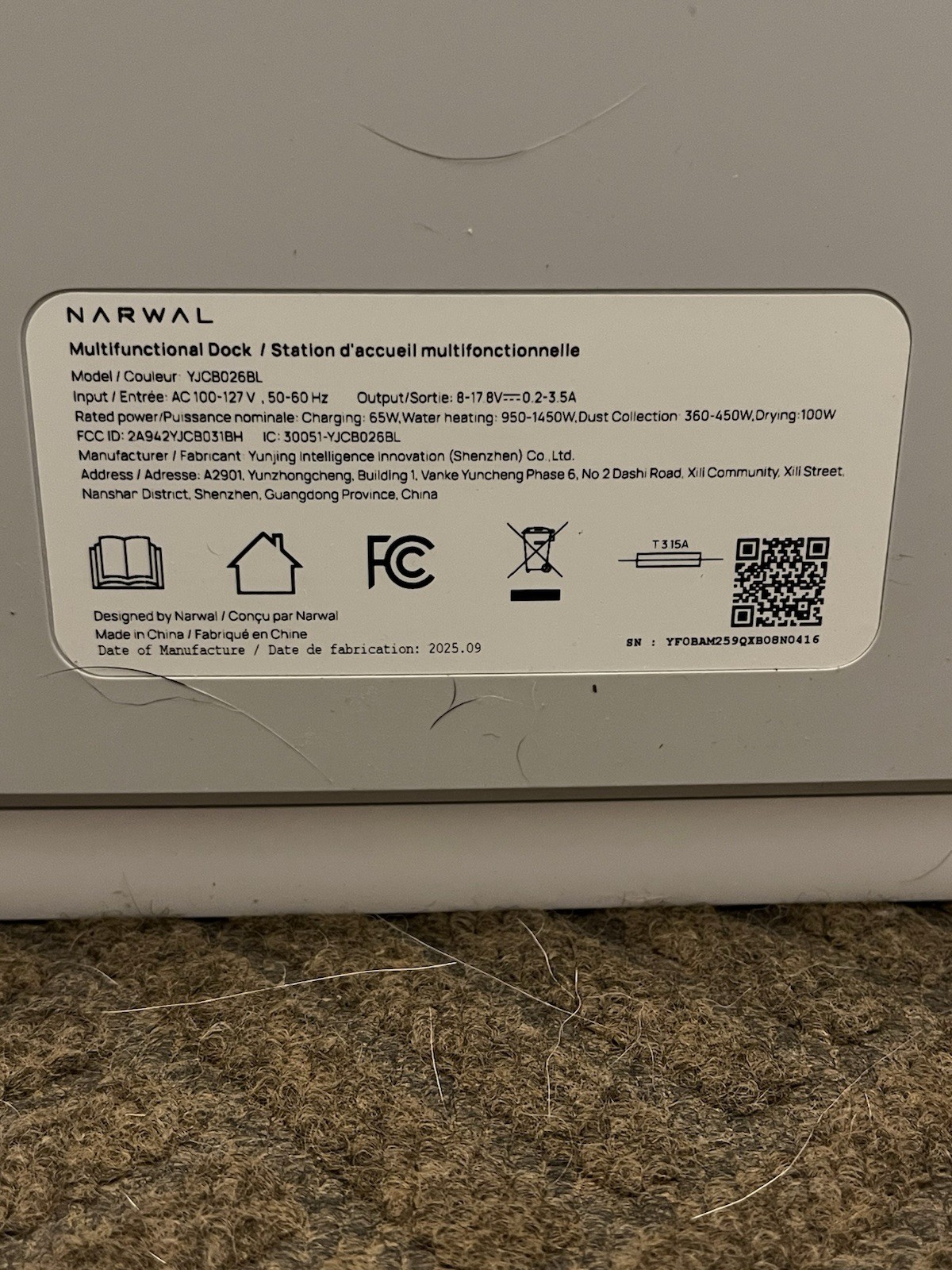 Narwal Flow Robotic Vacuum & Mop, Multifunction Dock, Bagless, White, YJCB026BL gallery