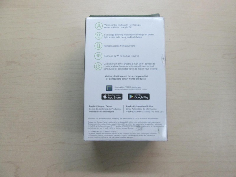 Leviton Decora Smart Wi‑Fi App-Controlled Dimmer Wall Switch White D26HD-1RW gallery