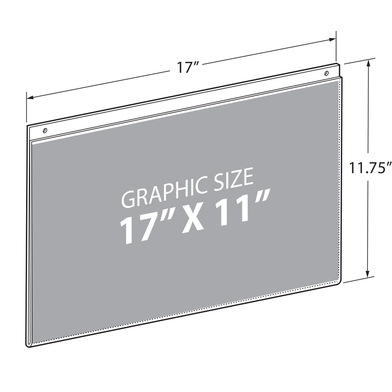 Azar Displays Acrylic Wall Hanging Frame 17" Wide x 11'' High, 2-Pack gallery