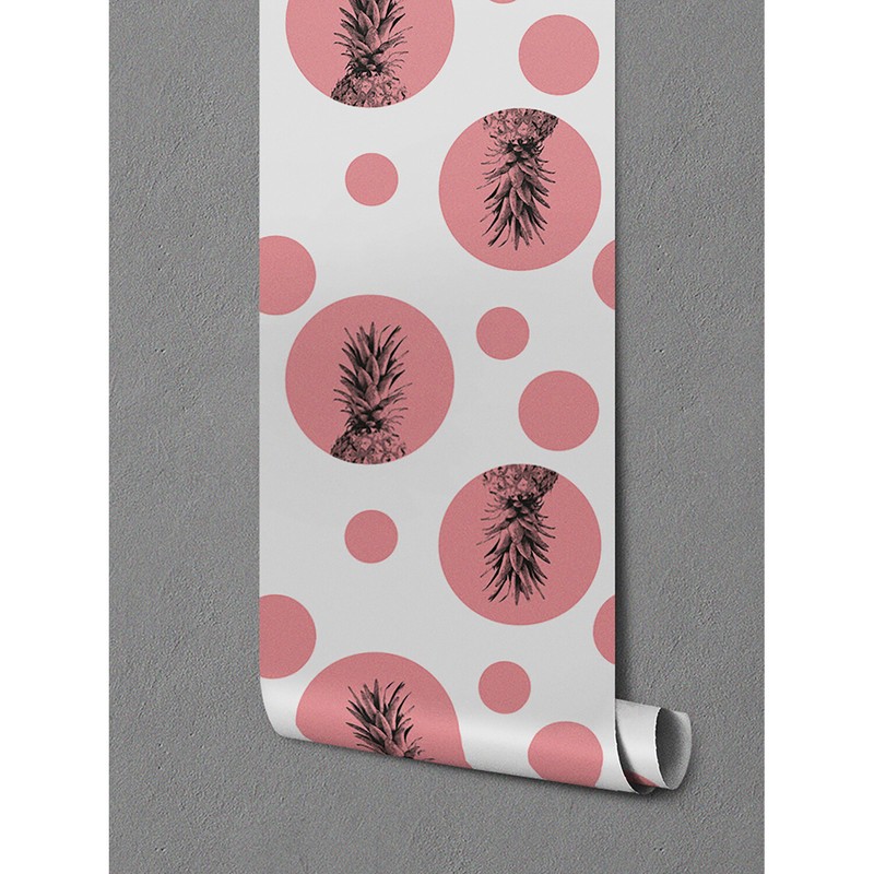 Pink Pineapple removable wallpaper Self adhesive Easy stick Wall Mural gallery