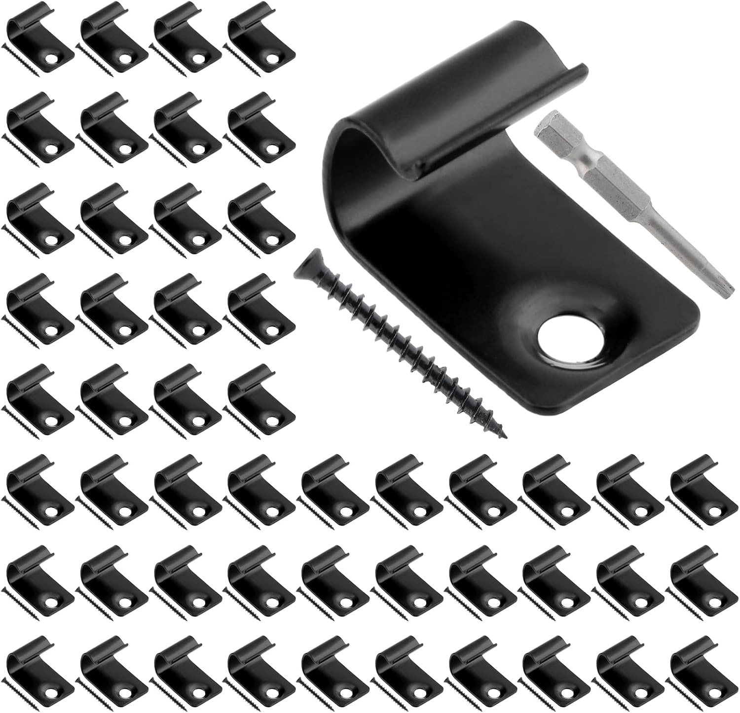 Composite Decking Hidden Fasteners Starter Clips, 50 Clips & Screws Set gallery