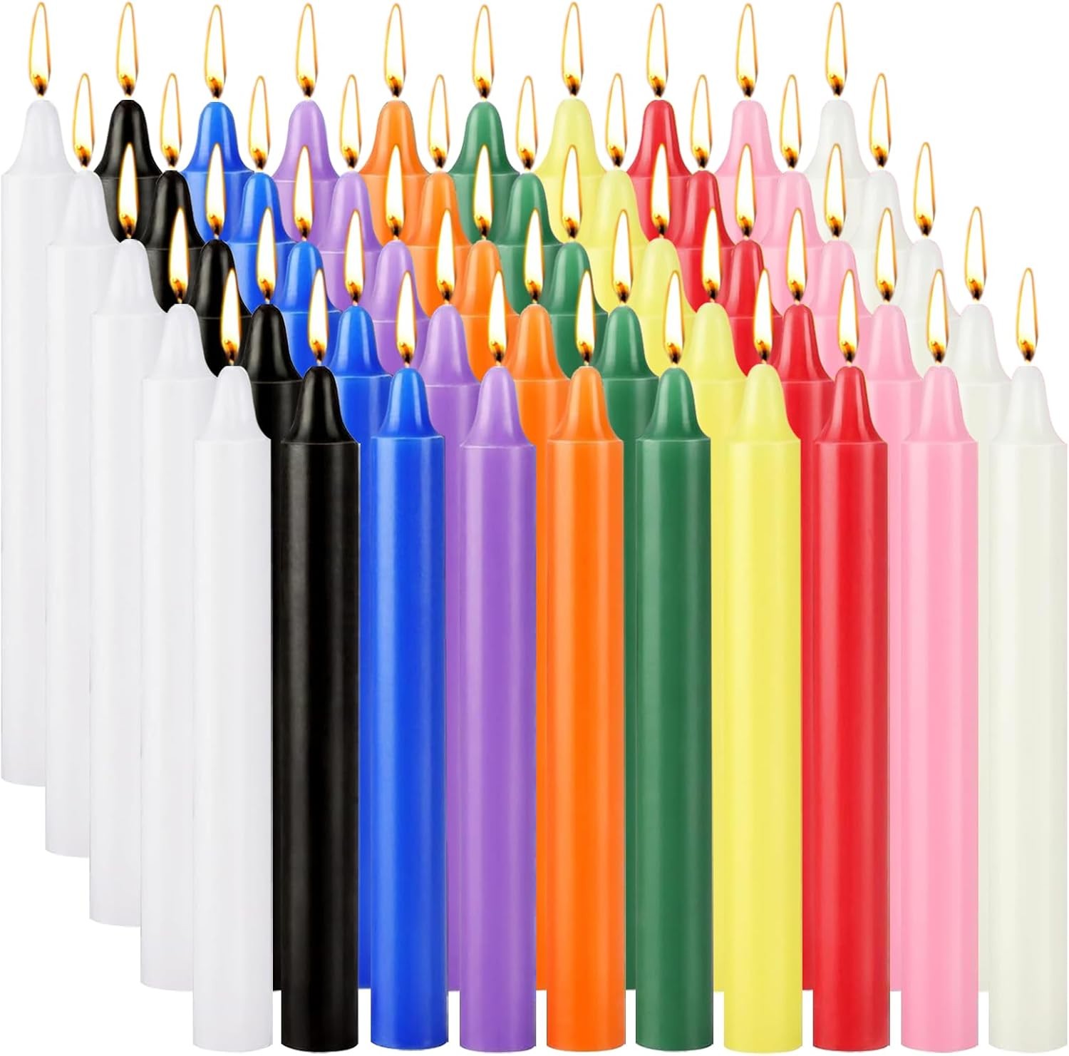 Spell Candles 100 Pack Bulk - 4 Inch Colored Mini Taper Candles for Rituals, ... gallery