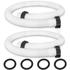 29060E Pool Pump Replacement Hoses for Above Ground White 2-Pack 1.5″x59″