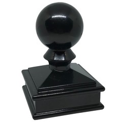 2″ x 2″ Decorex Hardware Aluminium Ball Top Post Cap for Metal Posts – Black