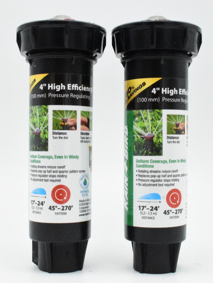 2 Pack Rain Bird 4" Pop-Up Rotary Sprinkler 45-270 Degree 17-24' - 22SAPROPR gallery