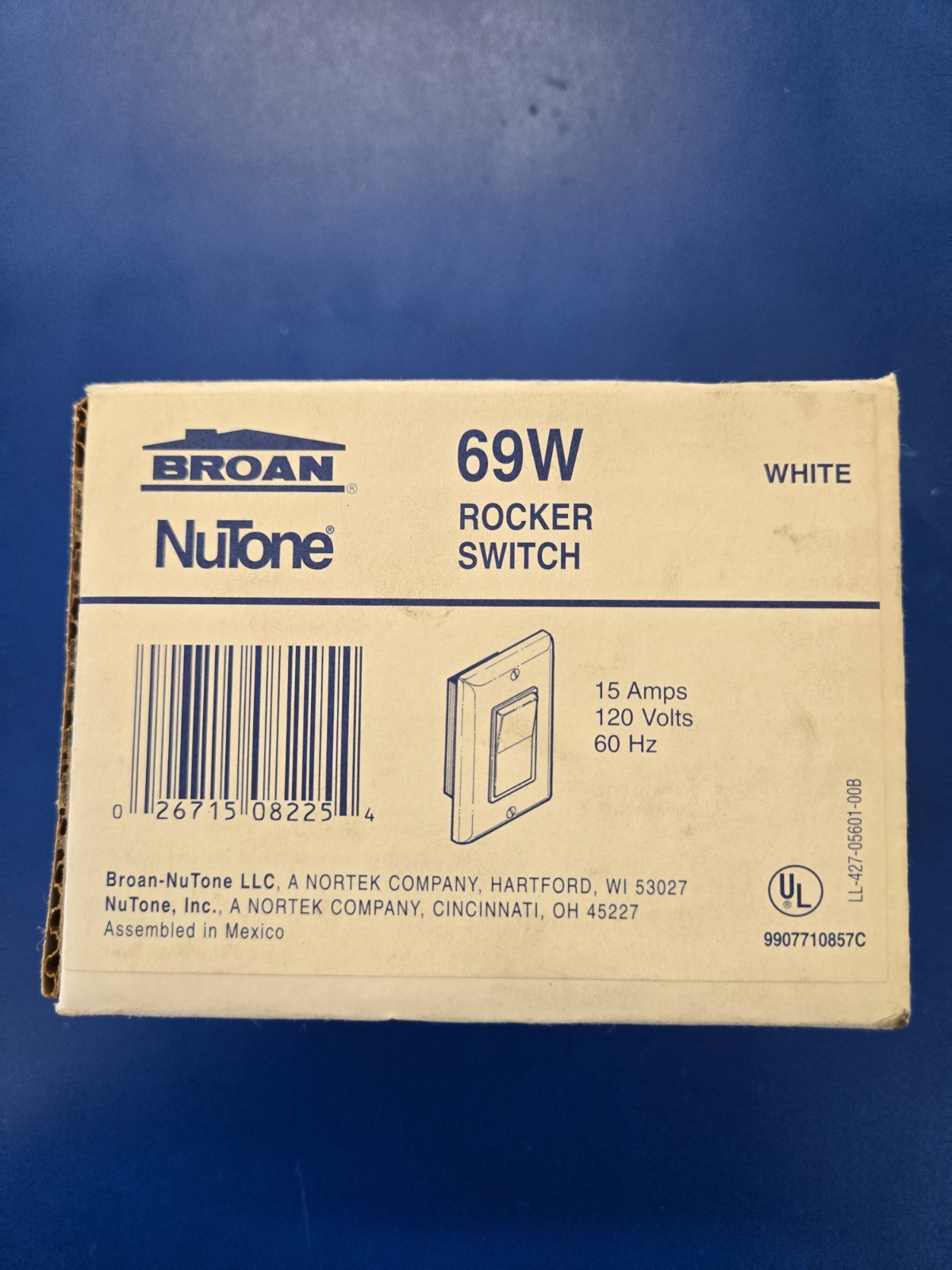 BROAN NUTONE - 69W - ROCKER SWITCH - WHITE gallery