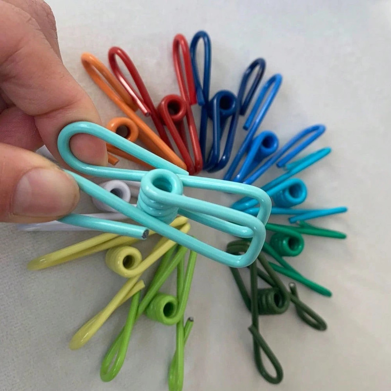 10Pcs Chip Clips PVC Coating High Elasticity Strength Clothes Pins Food Clips gallery