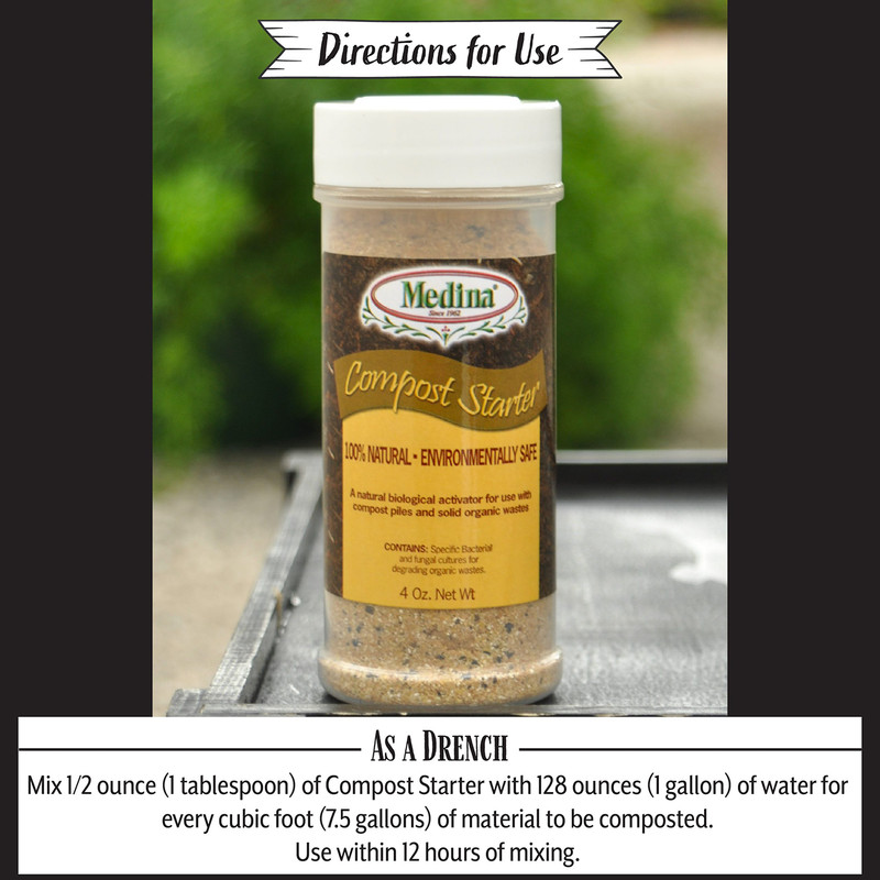 Compost Starter Natural Microbial Blend 4 oz Bottle by Medina gallery