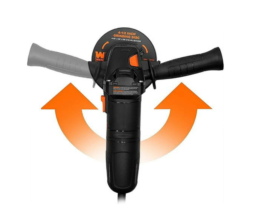 WEN 7.5-Amp 4-1/2-Inch Corded Angle Grinder with 3 Discs and Case gallery