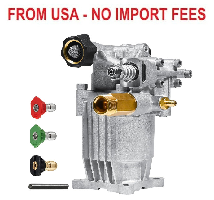 TOOLCY 3/4" Shaft Horizontal Pressure Washer Pump, 2600-3300 PSI @ 2.5 GPM - Pow gallery