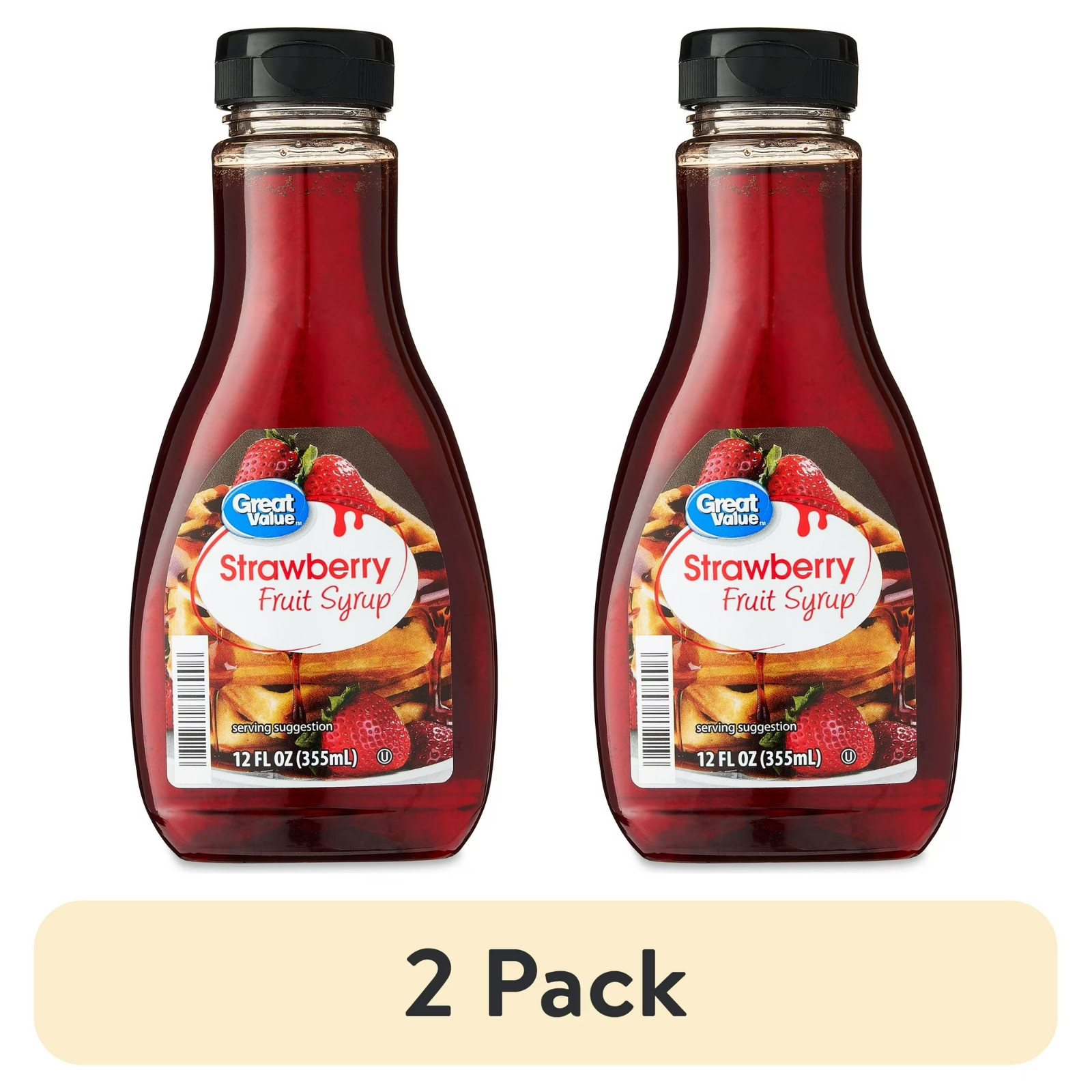 (2 pack) Great Value Strawberry Fruit Syrup, 12 fl oz gallery