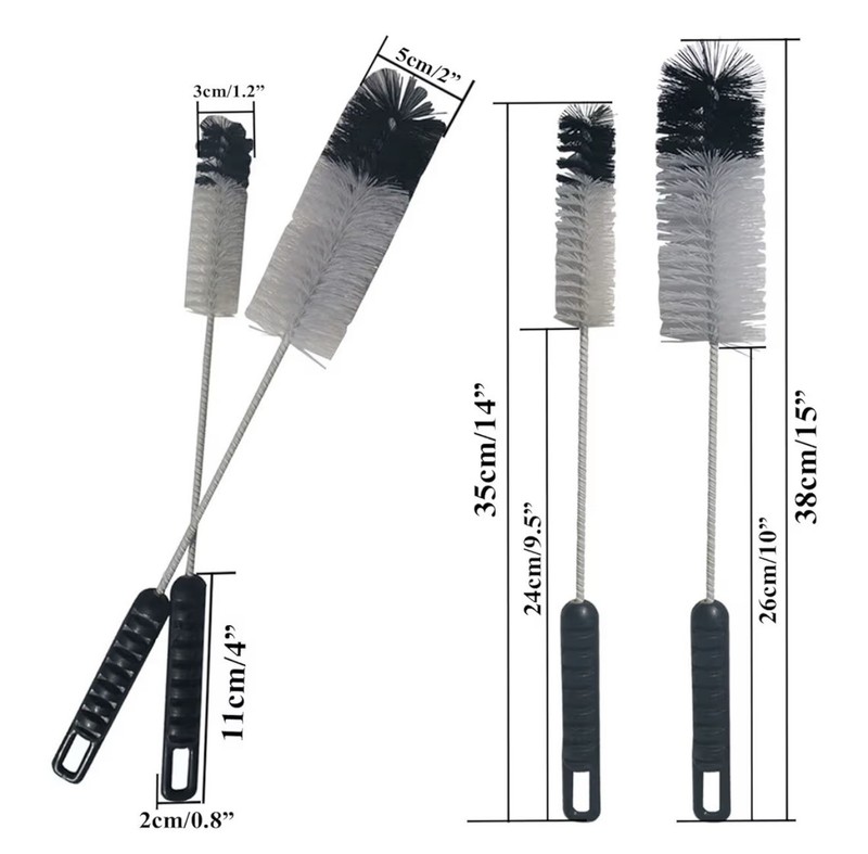 Coralpearl Bottle Brushes Thin Long Handle X 4, Utility Skinny Wire Cleaner Set gallery