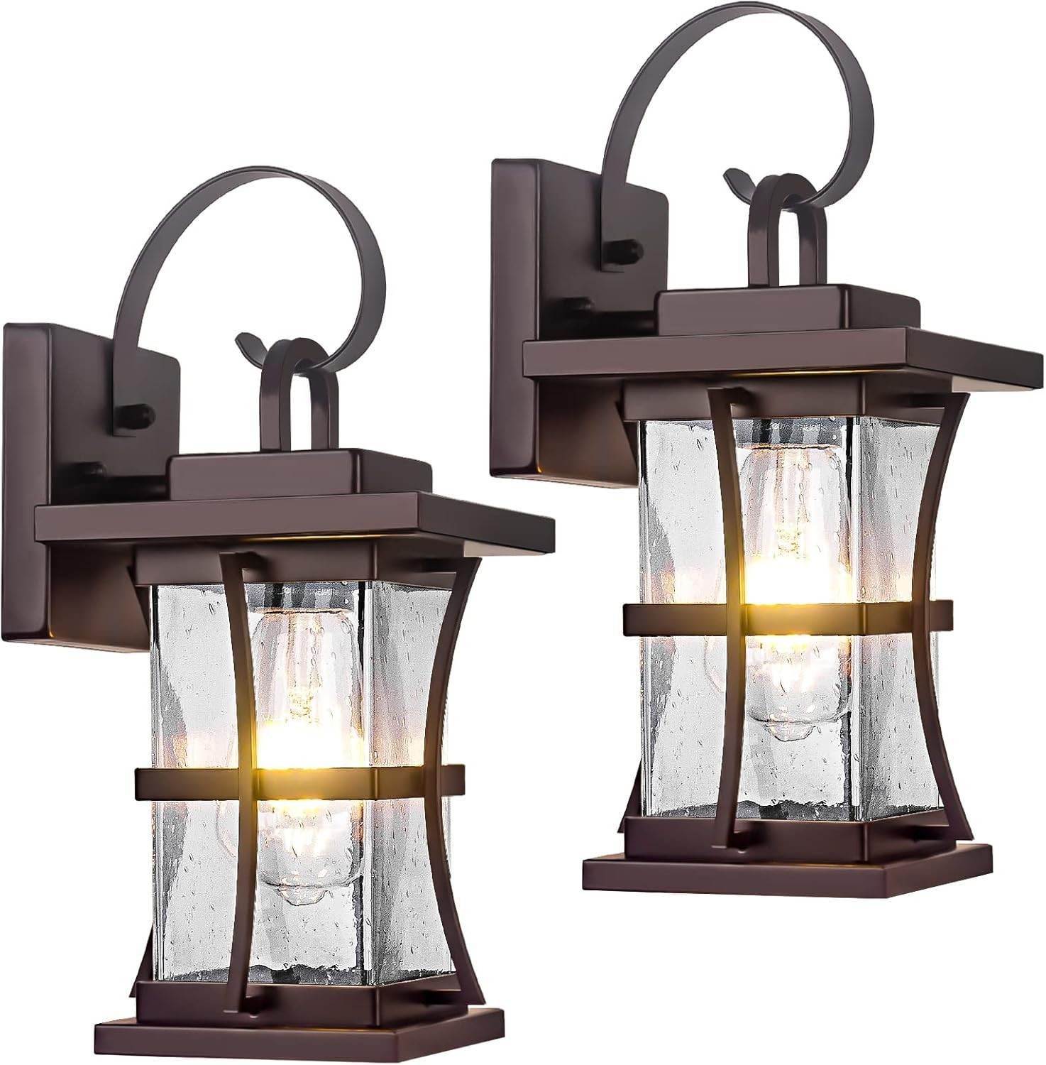 2 Packs Outdoor Wall Light, Oil Rubbed Bronze Exterior Light Fixture Waterproof gallery