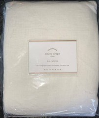 Pottery Barn Emery Curtain Drape Double Wide 100×108~White