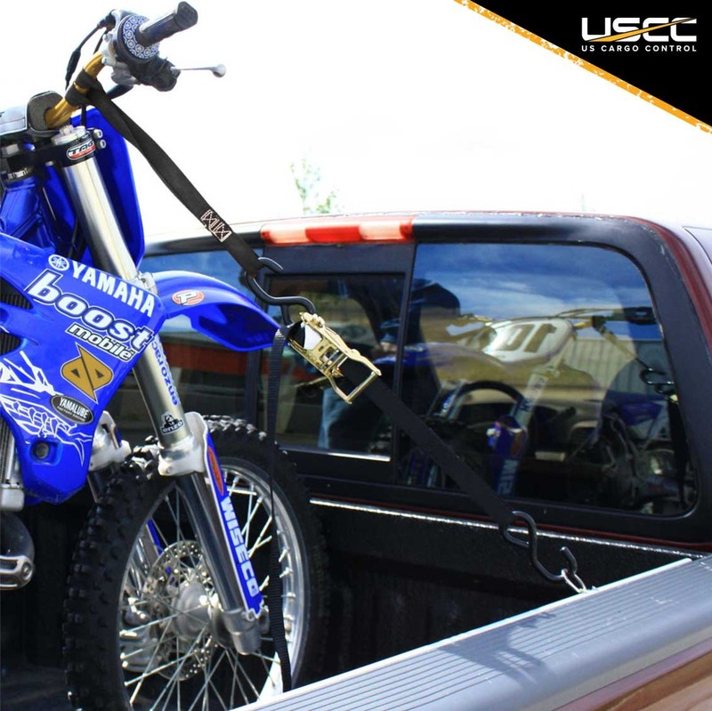 USCC Motorcycle Handlebar Straps - 1" X 18"- Black Pair of Handle Bar Straps gallery