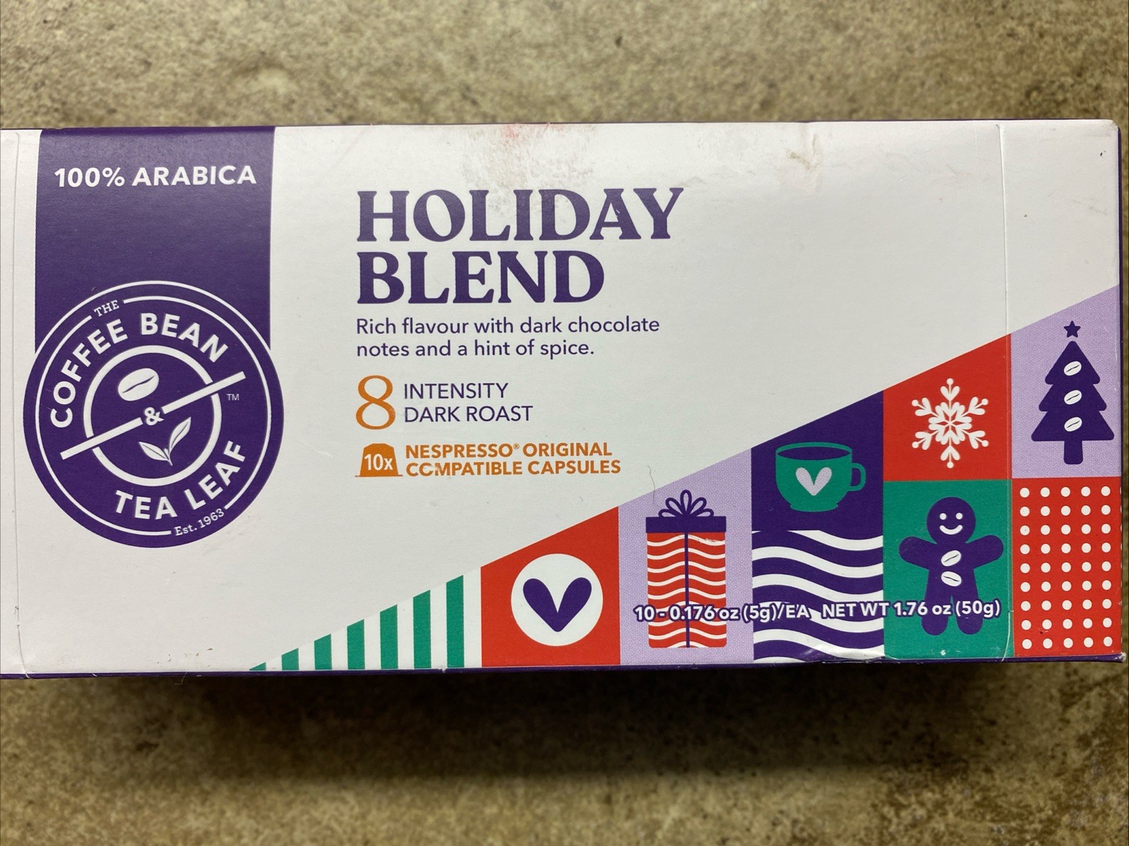 80 PODS Coffee Bean & Tea Leaf Holiday Blend & Bali Blue Moon Coffee Nespresso gallery