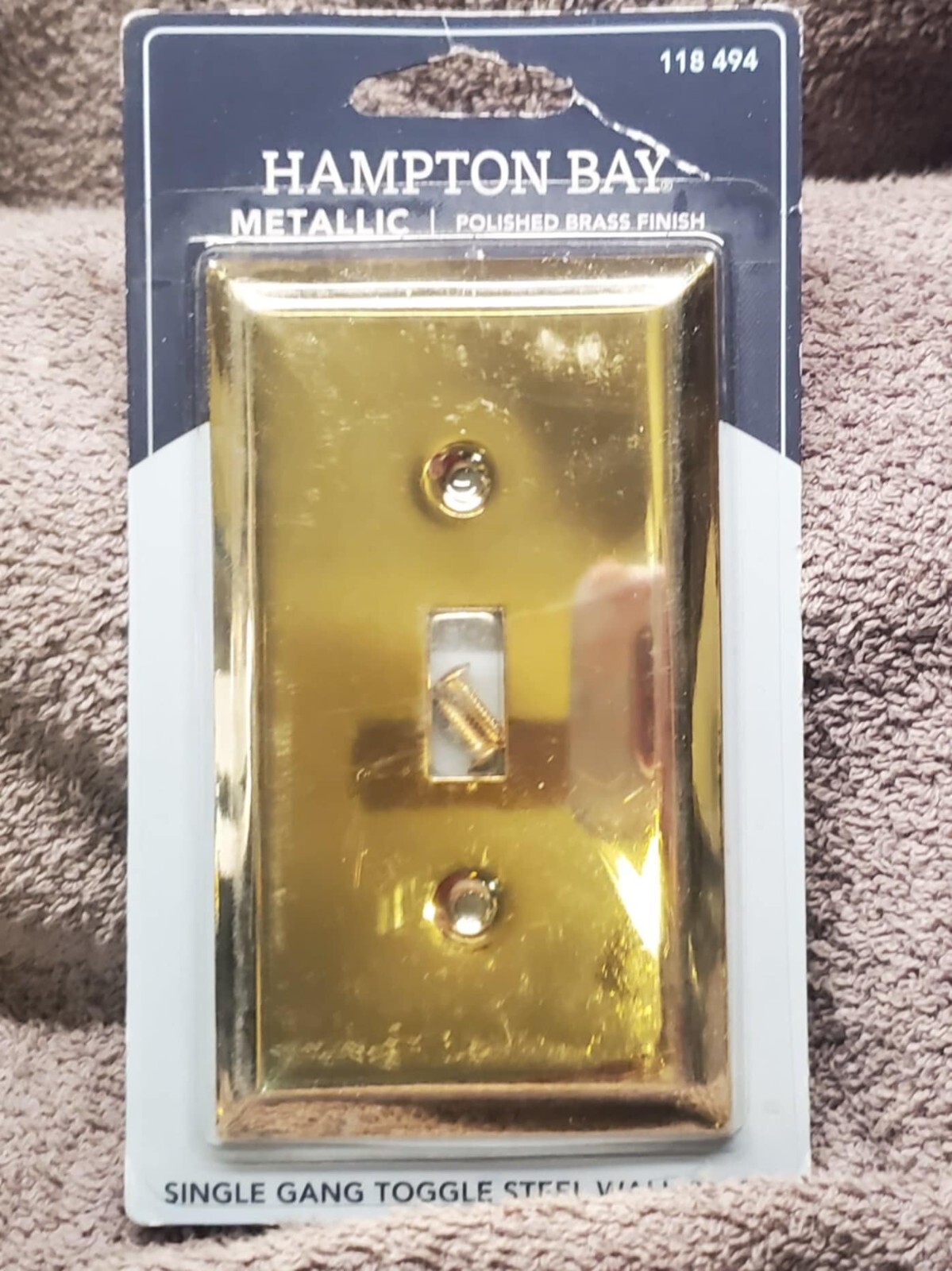 Hampton Bay Metallic POLISHED BRASS - Outlet Cover, Toggle or Rocker Wall Plates gallery