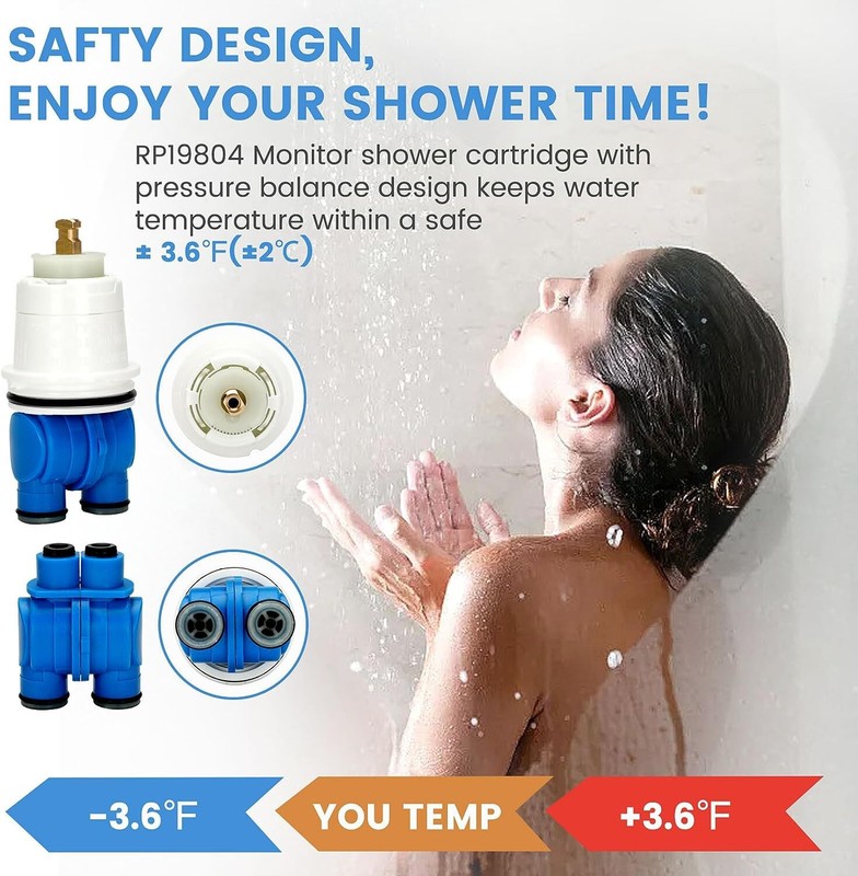 RP19804 Shower Cartridge Assembly Replacement For Delta 1300/1400 Series Tub US gallery
