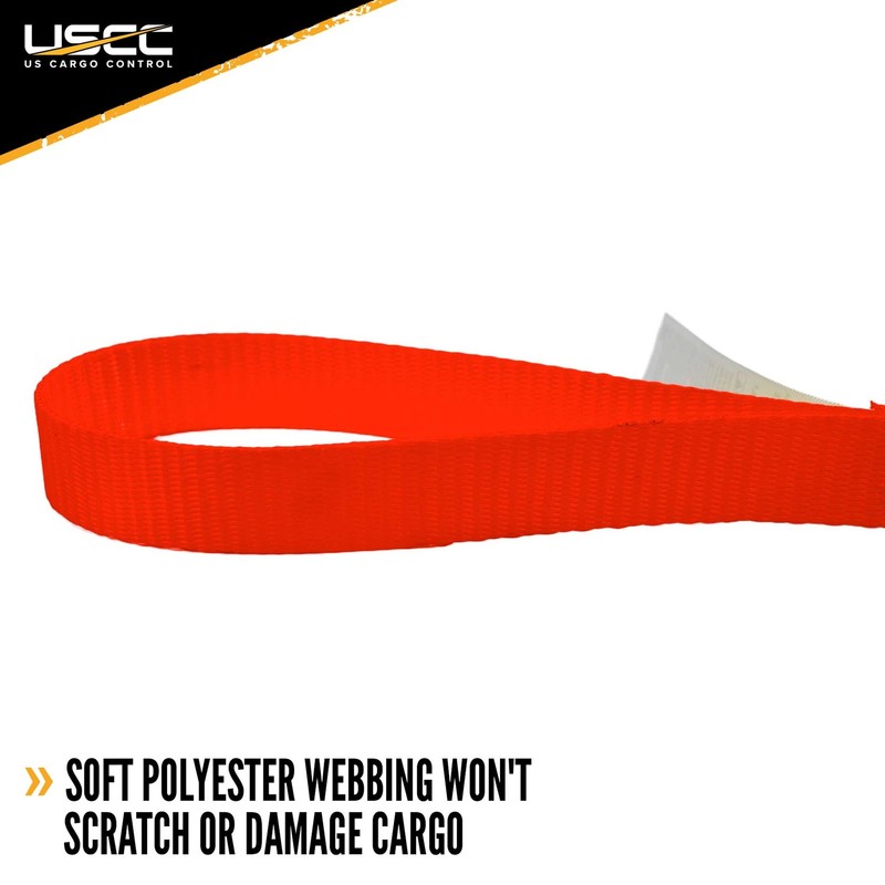 USCC Motorcycle Handlebar Straps - 1" X 18"- Red Pair of Handle Bar Straps gallery