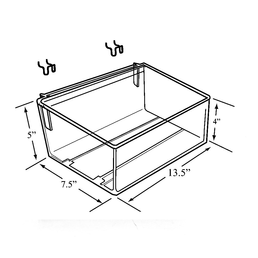 Azar 556113 Divider Bin Organizer 13.5x7x4 Inch Width Diameter Height 1 PCS gallery