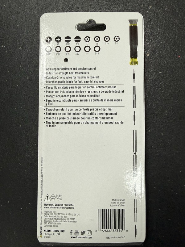 KLEIN TOOLS 14-IN-1 PRECISION SCREWDRIVER / NUT DRIVER 32314 FREE SHIPPING! gallery