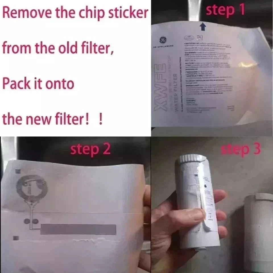 3Pack GE XWFE Refrigerator Replacement Water Filter （Without Chip❗Without Chip❗） gallery