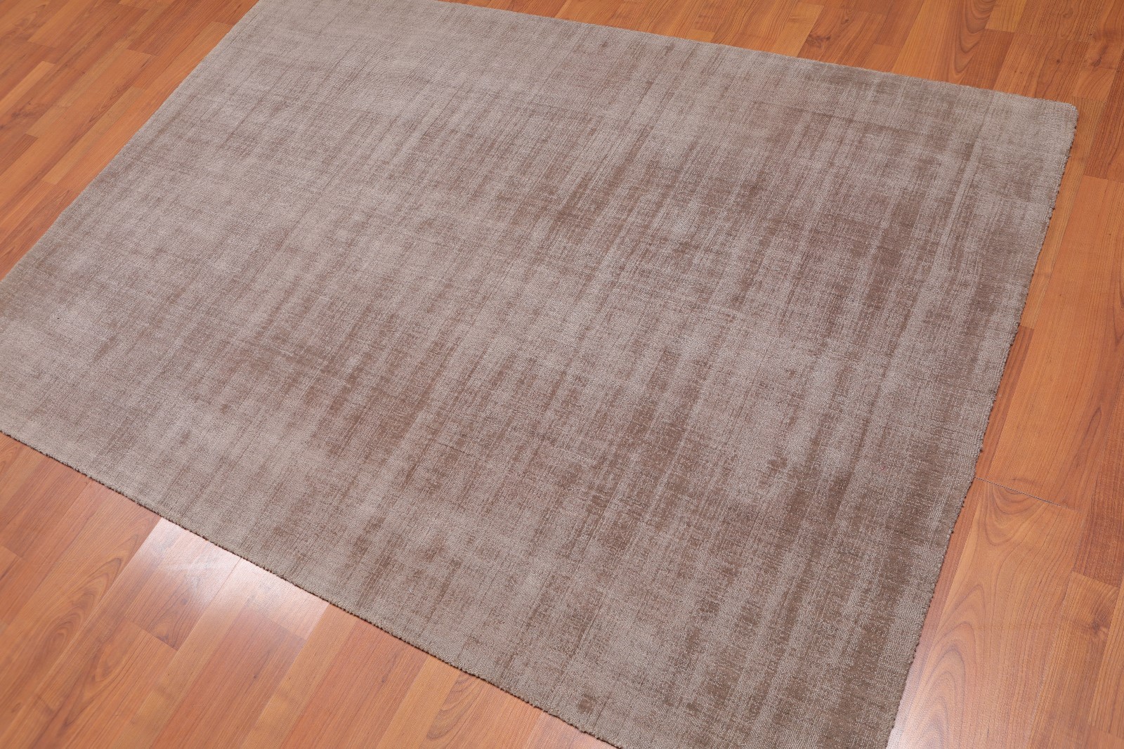 4'7" x 6’7" Handmade Loop & cut textured Pile Bamboo silk Area rug Modern Suede gallery