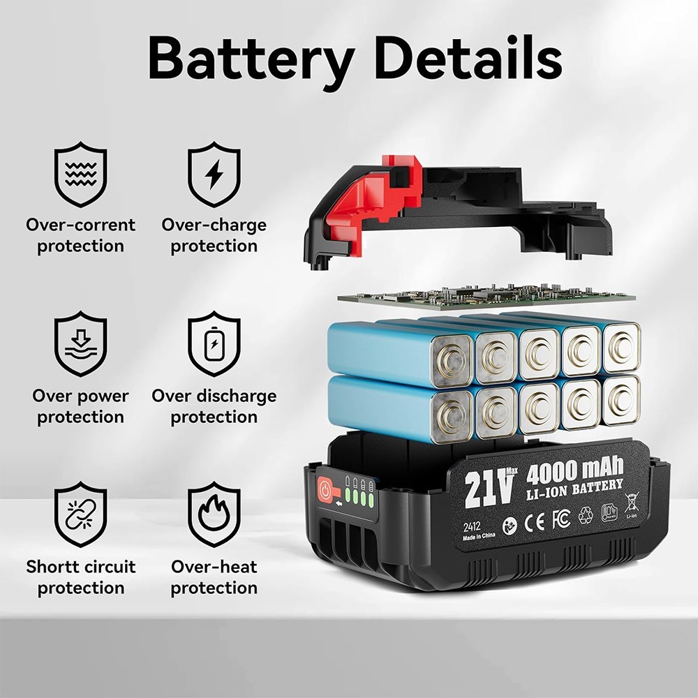 21V 4000mAh Replacement Lithium Battery Makita Compatible Tool Wrench Chainsaw gallery