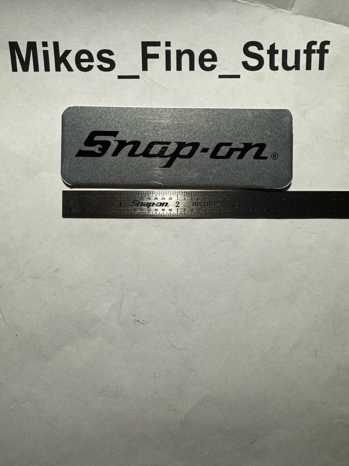 TWO (2) SNAP-ON TOOLBOX LOGO Vise Badge Aluminum Emblem Sticker Decal IRREGULAR gallery