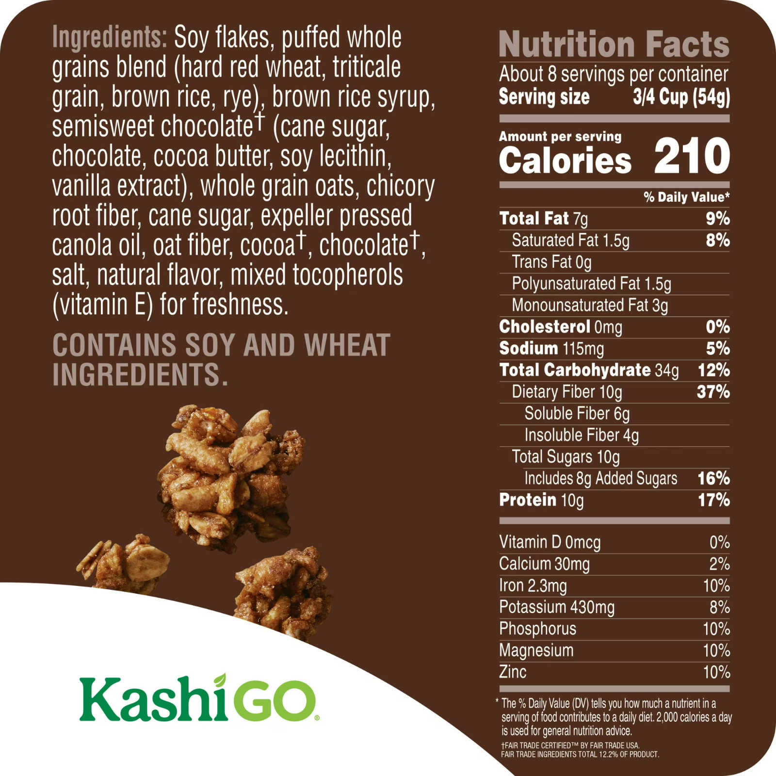 Kashi GO Chocolate Crunch Protein Cereal, 10g Protein, 16 oz gallery